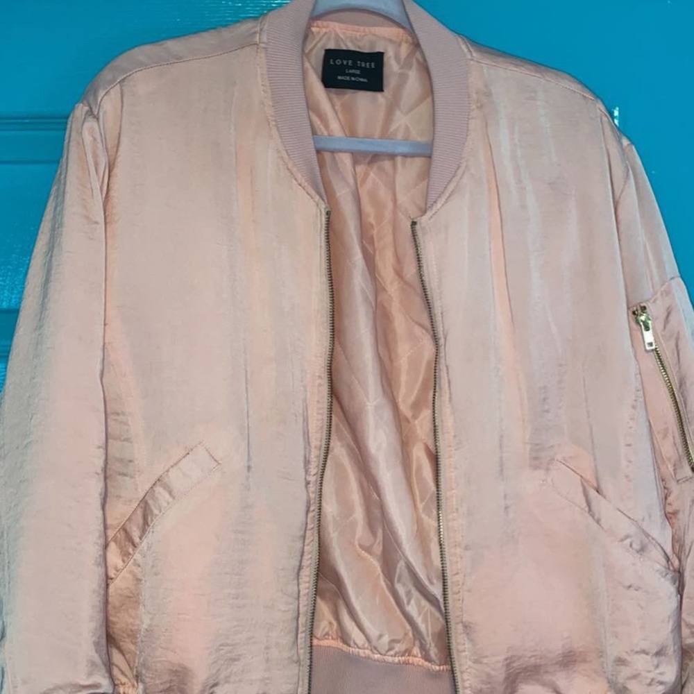 Pink bomber jacket